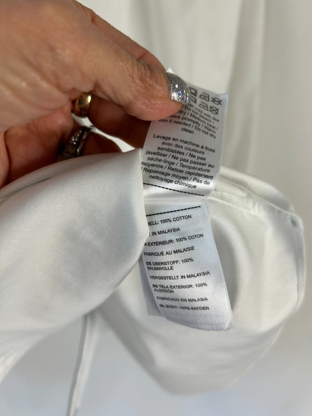 Untuckit Tall Slim Wrinkle Free White Dress Shirt L - Picture 7 of 7
